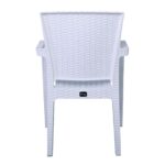 LORA Πολυθρόνα Κήπου Στοιβαζόμενη, PP (Rattan Look) Απόχρωση Άσπρο 57x57x87cm - Image 10