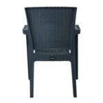 LORA Πολυθρόνα Κήπου Στοιβαζόμενη, PP (Rattan Look) Απόχρωση Ανθρακί 57x57x87cm - Image 10