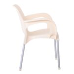 LARA-II Πολυθρόνα Dining Στοιβαζόμενη, ALU Silver, PP Εκρού 60x59x81cm - Image 9