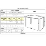 PELLO Τραπέζι Τραπεζαρίας Κήπου - Βεράντας, PP Απόχρωση Cappuccino  (Rattan Look) 150x90x73cm - Image 6