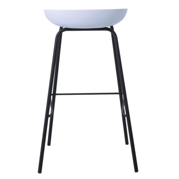 PENTOS Σκαμπό BAR, Μέταλλο Βαφή Μαύρο, PP Άσπρο 49x46x76/83cm - Image 11