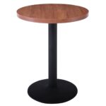 MARCO Τραπέζι Στρογγυλό Επιφάνεια Melamine Καρυδί Βάση Μέταλλο Μαύρο Φ45cm Φ60cm H.74cm - Image 4