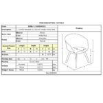 PARIS Πολυθρόνα Bistro Αλουμίνιο Φυσικό, Wicker Άσπρο - Κόκκινο, Στοιβαζόμενη 57x59x84cm - Image 12