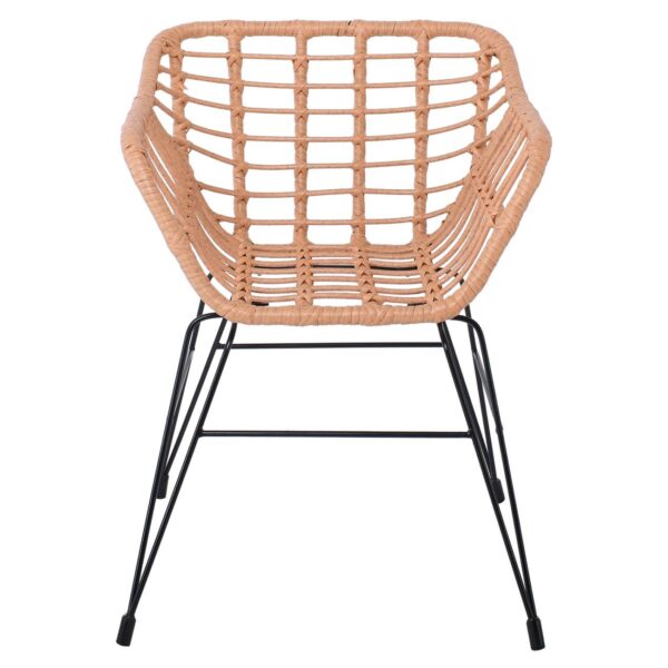 SALSA-S Πολυθρόνα Κήπου, Μέταλλο Βαφή Μαύρο, Wicker Φυσικό (χωρίς μαξιλάρι) 57x64x76cm - Image 11