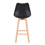 MARTIN Σκαμπό BAR Οξιά Φυσικό, Μαύρο PP & Ύφασμα Velure, Μονταρισμένη Ταπετσαρία 49x57x74/111cm - Image 10