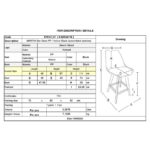 MARTIN Σκαμπό BAR Οξιά Φυσικό, Μαύρο PP & Ύφασμα Velure, Μονταρισμένη Ταπετσαρία 49x57x74/111cm - Image 12