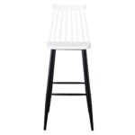 LAVIDA Σκαμπό BAR με Πλάτη, Μέταλλο Βαφή Μαύρο, PP Άσπρο 43x49x76/107cm - Image 11