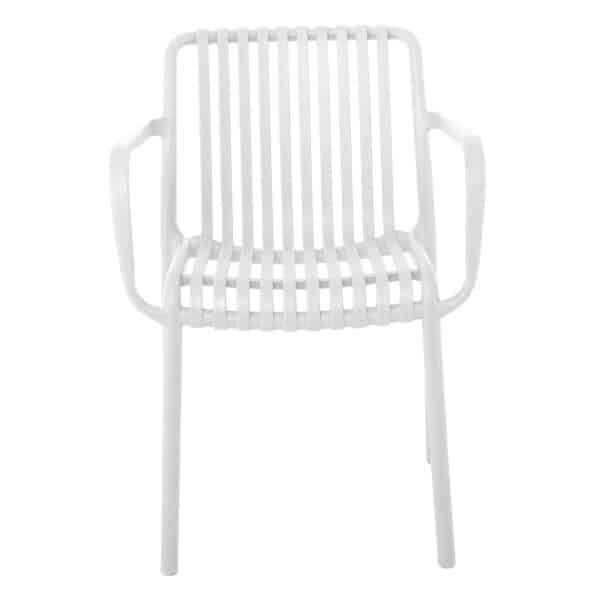 MODA Πολυθρόνα-Pro Στοιβαζόμενη, PP-UV Protection Απόχρωση Άσπρο 57x58x80cm - Image 11