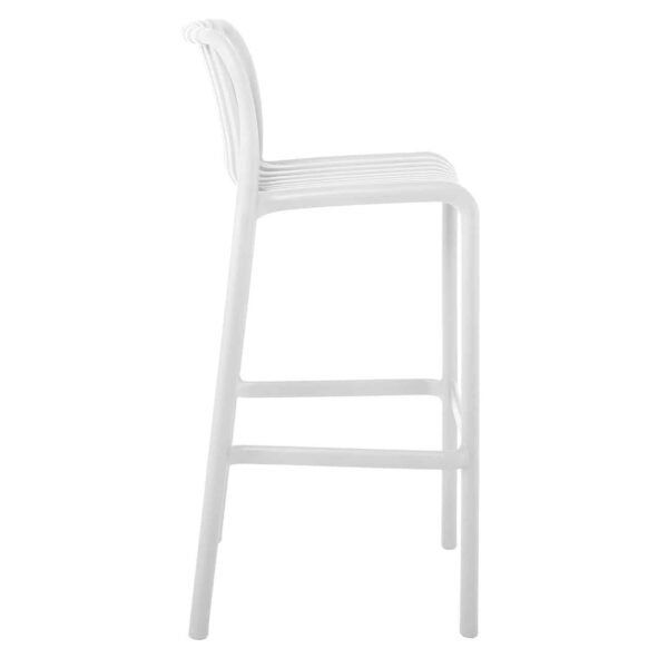 MODA Σκαμπό Bar-Pro Στοιβαζόμενο, PP-UV Protection Απόχρωση Άσπρο 45x49x75/101cm - Image 9