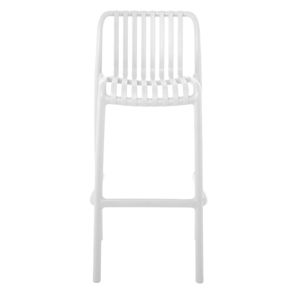 MODA Σκαμπό Bar-Pro Στοιβαζόμενο, PP-UV Protection Απόχρωση Άσπρο 45x49x75/101cm - Image 11