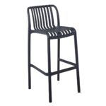 MODA Σκαμπό Bar-Pro Στοιβαζόμενο, PP-UV Protection Απόχρωση Ανθρακί 45x49x75/101cm - Image 8