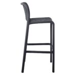 MODA Σκαμπό Bar-Pro Στοιβαζόμενο, PP-UV Protection Απόχρωση Ανθρακί 45x49x75/101cm - Image 9