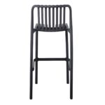 MODA Σκαμπό Bar-Pro Στοιβαζόμενο, PP-UV Protection Απόχρωση Ανθρακί 45x49x75/101cm - Image 10