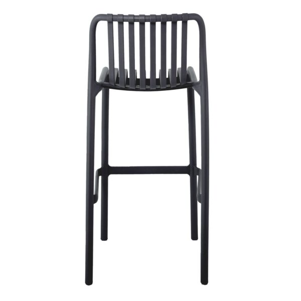 MODA Σκαμπό Bar-Pro Στοιβαζόμενο, PP-UV Protection Απόχρωση Ανθρακί 45x49x75/101cm - Image 10
