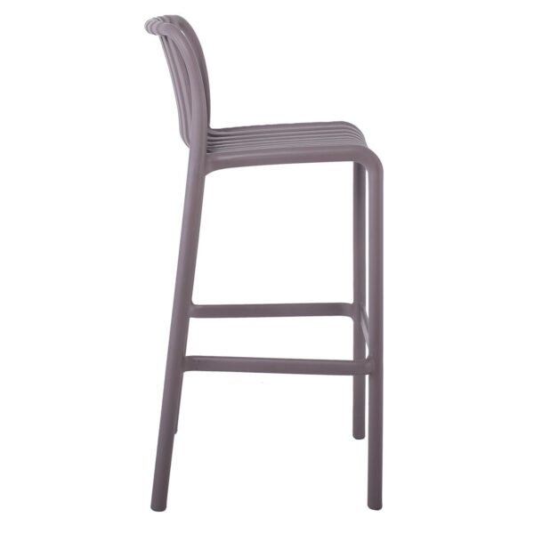 MODA Σκαμπό Bar-Pro Στοιβαζόμενο, PP-UV Protection Απόχρωση Mocha 45x49x75/101cm - Image 9