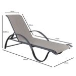 NEXT Ξαπλώστρα, Στοιβαζόμενη Αλουμίνιο Βαφή Ανθρακί Textilene Γκρι 67x194x29/47cm - Image 6