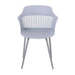 LOUISE Πολυθρόνα Μέταλλο Βαφή Γκρι, PP-UV Γκρι (εκτός συσκευασίας) 59x58x82cm - Image 11