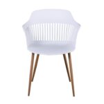 LOUISE Πολυθρόνα Μέταλλο Βαφή Φυσικό, PP-UV Άσπρο (εκτός συσκευασίας) 59x58x82cm - Image 11