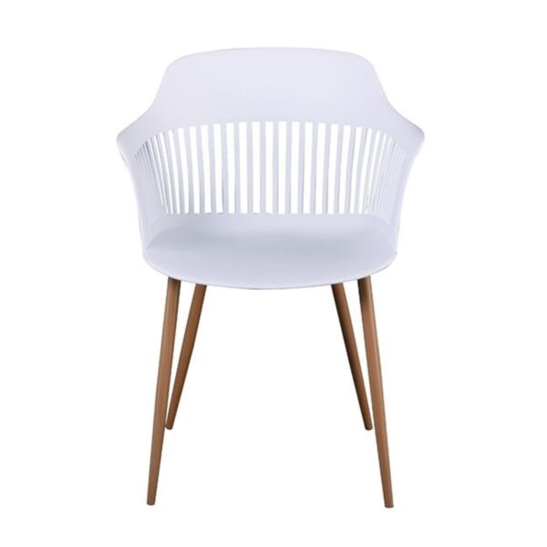 LOUISE Πολυθρόνα Μέταλλο Βαφή Φυσικό, PP-UV Άσπρο (εκτός συσκευασίας) 59x58x82cm - Image 11