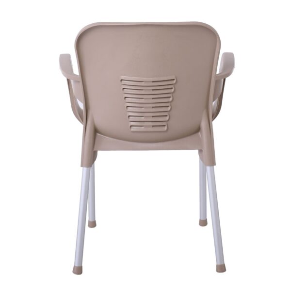 LARA-II Πολυθρόνα Dining Στοιβαζόμενη, ALU Silver, PP Tortora 60x59x81cm - Image 10