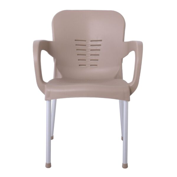 LARA-II Πολυθρόνα Dining Στοιβαζόμενη, ALU Silver, PP Tortora 60x59x81cm - Image 11