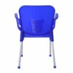 LARA-II Πολυθρόνα Dining Στοιβαζόμενη, ALU Silver, PP Μπλε 60x59x81cm - Image 10