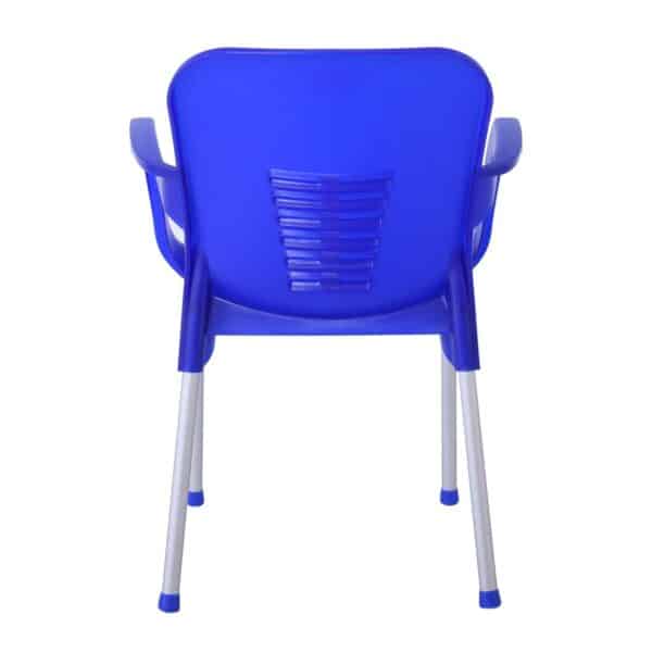 LARA-II Πολυθρόνα Dining Στοιβαζόμενη, ALU Silver, PP Μπλε 60x59x81cm - Image 10