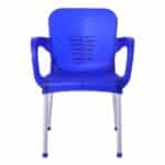 LARA-II Πολυθρόνα Dining Στοιβαζόμενη, ALU Silver, PP Μπλε 60x59x81cm - Image 11