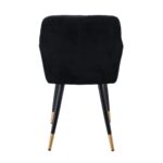 RENA Πολυθρόνα Μέταλλο Βαφή Μαύρο, Ύφασμα Velure, Απόχρωση Μαύρο 53x59x85cm - Image 10