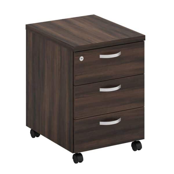 ΣΥΡΤΑΡΙΕΡΑ Τροχήλατη με 3 συρτάρια, Απόχρωση Σκούρο Καρυδί 40x48x56cm - Image 4