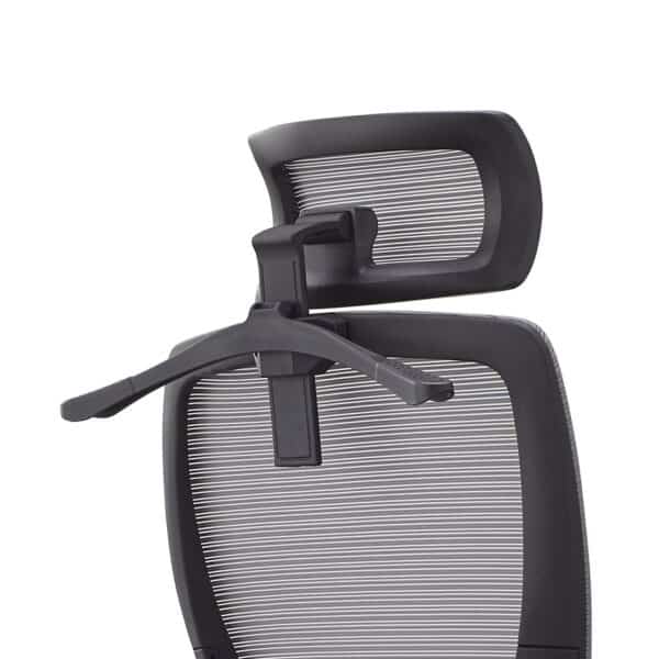 BF3850 Πολυθρόνα Γραφείου Διευθυντή, Mesh Γκρι, Ύφασμα Μαύρο 68x63x110/120cm - Image 12