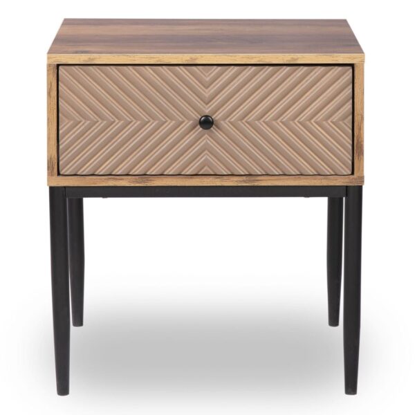 PONTI Κομοδίνο με 1 Συρτάρι, Καρυδί 50x45x55cm - Image 6