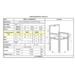 NATALIA Πολυθρόνα Τραπεζαρίας Κήπου Στοιβαζόμενη, PP Απόχρωση Άσπρο/Μπεζ 58x67x87cm - Image 6