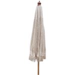 ΟΜΠΡΕΛΑ Ξύλινη Φ250cm, Πλεκτό Μακραμέ Μπεζ Φ250cm (Pole Φ40mm) - Image 8