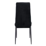 JETTA Καρέκλα Τραπεζαρίας Κουζίνας, Μέταλλο Βαφή Μαύρο Ύφασμα Velure Μαύρο (Συσκ.6) 40x50x95cm - Image 9