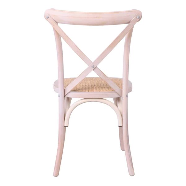 DESTINY Καρέκλα Τραπεζαρίας Οξιά Απόχρωση Decape Άσπρο, Κάθισμα Ψάθα, Στοιβαζόμενη 48x52x89cm - Image 10