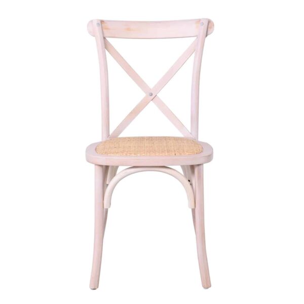 DESTINY Καρέκλα Τραπεζαρίας Οξιά Απόχρωση Decape Άσπρο, Κάθισμα Ψάθα, Στοιβαζόμενη 48x52x89cm - Image 11