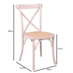 DESTINY Καρέκλα Τραπεζαρίας Οξιά Απόχρωση Decape Άσπρο, Κάθισμα Ψάθα, Στοιβαζόμενη 48x52x89cm - Image 12