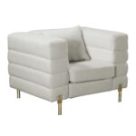 MORRIS Πολυθρόνα Σαλονιού - Καθιστικού, Ύφασμα Teddy Άσπρο 103x84x76cm - Image 6