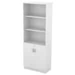 ΒΙΒΛΙΟΘΗΚΗ Γραφείου, 3 Ράφια - Ντουλάπι Δίφυλλο, Απόχρωση Άσπρο 80x40x211cm - Image 4