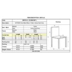 MYRIAM Καρέκλα Τραπεζαρίας, Μέταλλο Βαφή Μαύρο, Ύφασμα Velure Σκούρο Γκρι ( Συσκ.6 ) 50x56x83cm - Image 3