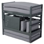 ORBEA Set Καθιστικό Κήπου ALU Ανθρακί, Καναπές 4Θ+2 Πάγκοι+ Τραπέζι, Μαξιλάρι Γκρι Σκούρο 250x68x60/120x65x30/68x42x52cm - Image 9