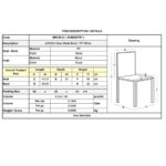 LAVIDA Καρέκλα Τραπεζαρίας Κουζίνας, Μέταλλο Βαφή Μαύρο, PP Άσπρο 43x48x77cm - Image 6