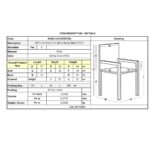 BRIO Πολυθρόνα-Pro Στοιβαζόμενη, Μέταλλο Βαφή Sandy Blue 5415C 57x58x84cm - Image 6