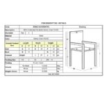 BRIO Πολυθρόνα-Pro Στοιβαζόμενη, Μέταλλο Βαφή Sandy Green 5635C 57x58x84cm - Image 6