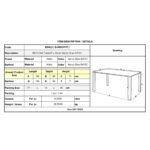 BRIO Slat Τραπέζι-Pro Κήπου - Βεράντας, Μέταλλο Βαφή Sandy Blue 5415C 160x90x73cm - Image 6