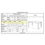 BRIO Flat Τραπέζι-Pro Κήπου - Βεράντας, Μέταλλο Βαφή Sandy Blue 5415C 140x80x73cm - Image 6