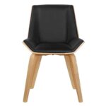 NUMAN Καρέκλα Τραπεζαρίας Φυσικό, PU Μαύρο 52x53x80cm - Image 8