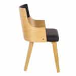 EMERSON Πολυθρόνα Φυσικό - Pu Μαύρο 48x53x79cm - Image 8