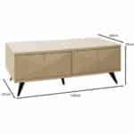 CRONOS Τραπεζάκι Σαλονιού - Καθιστικού με 4 Συρτάρια, Απόχρωση Φυσικό 120x67x45cm - Image 5